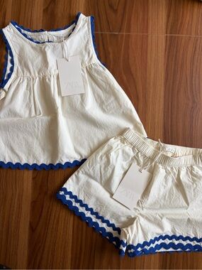 NWT Casa Lawa X Zara 4Y Poplin Tank & Short Set